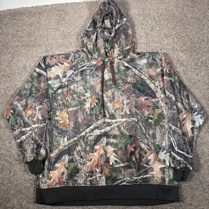 Clarkfield Outdoors Mens XXXL Camo Hoodie Pullover Made in USA Forest Camouflage